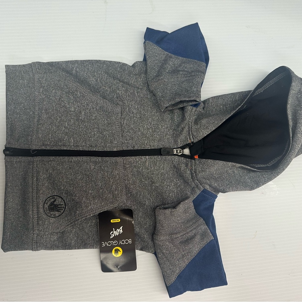 Body Glove Gray and Blue Zip-Up‎ Sweatshirt
